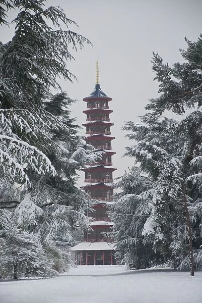 Pagoda. The Pagoda in a fresh snowy landscape