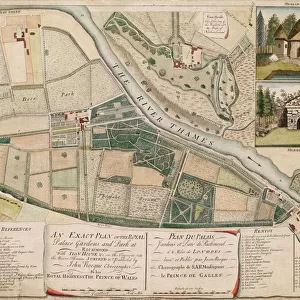 An exact plan of the Royal Palace Gardens and Park at Richmond, 1754