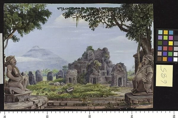 685. Idols and Temples at Brambanang, Java