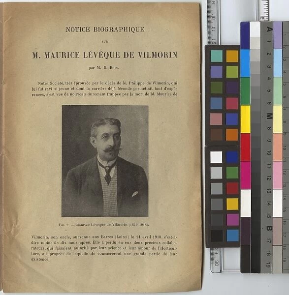 Maurice de Vilmorin. Portrait of Maurice de Vilmorin (1849-1918) French seed producer
