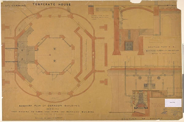 The Temperate House- Basement plan of Octagon Building