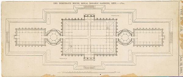 The Temperate House plan, 1861