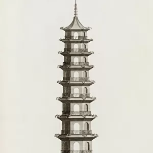 Elevation of the Great Pagoda as first intended, 1763