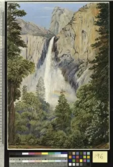 Marianne North Collection: 196. Rainbow over the Bridal Veil Fall, Yosemite, California