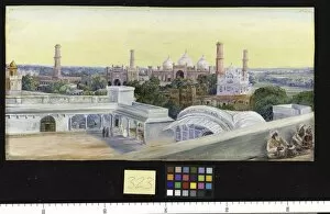 Marianne North Gallery: 323. Mosque of Lahore from the Palace