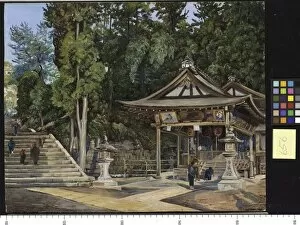 Marianne North Gallery: 656. Small Temple of Maruyama at Kioto, Japan