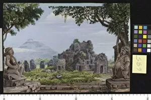 Landscape Gallery: 685. Idols and Temples at Brambanang, Java