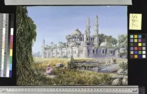 Marianne North Gallery: 795. A Ruined Mosque at Champaneer