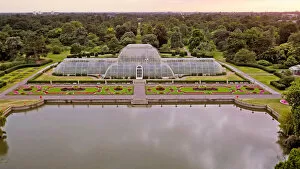 Glasshouses Collection: Aerial view of Palm House