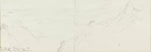 Sketch Collection: From top of Choonjerma Pass. 15, 000ft looking West over Nepal, snows, 1848