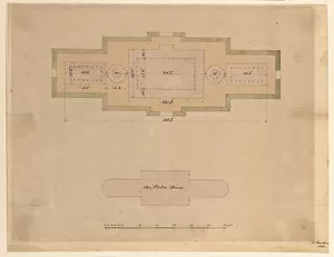 Images Dated 9th May 2013: Plan of the Palm House, 1860