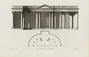 Plans, Elevations, sections, and Perspective Views of the Gardens and Buildings at