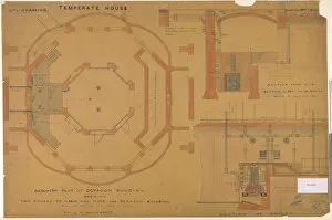Maps and Plans Gallery: The Temperate House- Basement plan of Octagon Building
