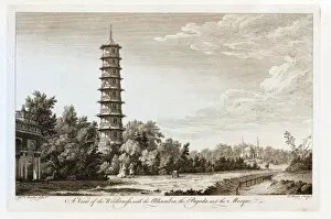 Illustration Collection: A View of the Wilderness with the Alhambra, the Pagoda and the