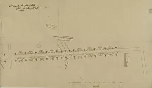 Drawing Collection: William Andrews Nesfields plan of the Broadwalk at Royal Botanic Gardens, Kew